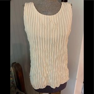 Chico’s Sleeveless ruffle front top